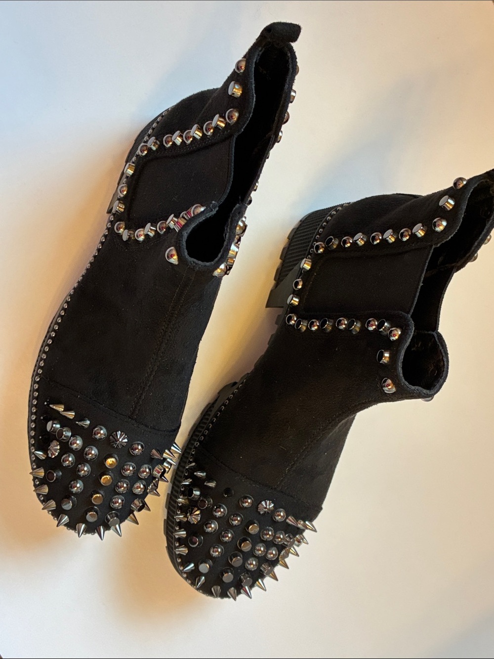 Cape Robbin Black Studded Suede Ankle Booties